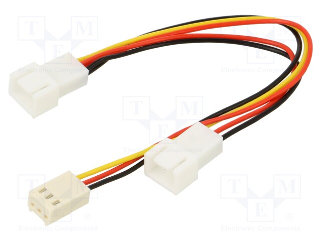 Wire: for fan supplying; Plug: straight; splitter 2x; 3pin x3