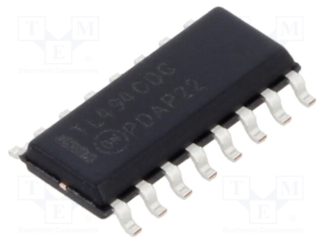 PWM Controller, 7V - 40V Supply, 1 kHz to 300 kHz, 40V/200 mA Out, SOIC-16