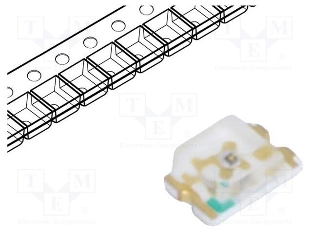 LED; SMD; 0805; yellow; 120mcd; 2x1.25x0.8mm; 130°; 1.8÷2.6V; 20mA