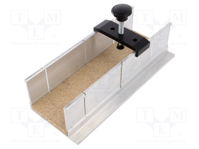 Mitre box; Width: 73mm; L: 250mm; aluminium; Hmax: 60mm