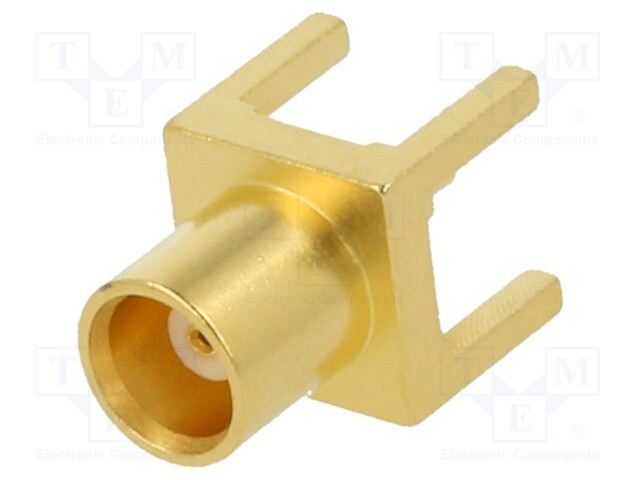 Socket; MCX; female; straight; 50Ω; THT; teflon; gold-plated