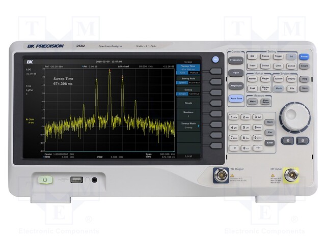 Spectrum analyzer; Display 1: TFT 10,1" (1024x600); In.imp: 50Ω