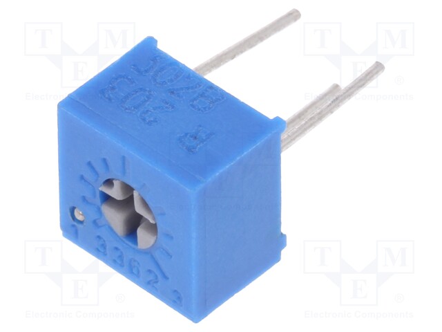 Potentiometer: mounting; single turn,horizontal; 20kΩ; 500mW