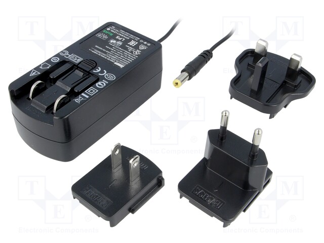Power supply: switched-mode; 18VDC; 1.33A; Out: 5,5/2,1; 24W