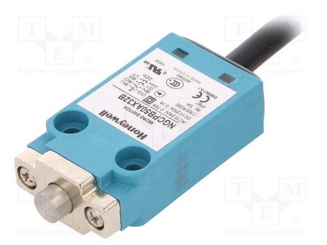 Limit switch; plunger; NC x2 + NO x2; 5A; max.0.03VDC; lead 5m