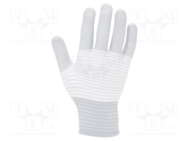 Protective gloves; ESD; XL; Features: dissipative; white-gray