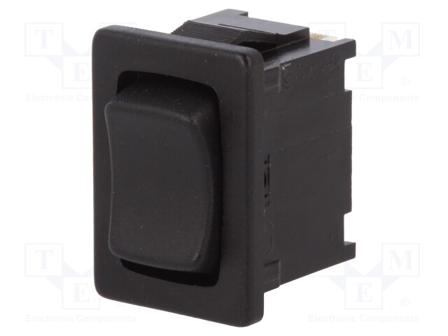 ROCKER; SP3T; Pos: 3; (ON)-OFF-(ON); 6A/250VAC; black; IP40; none