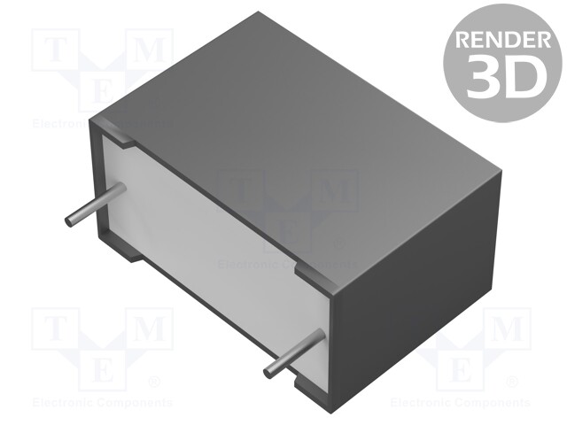 Capacitor: polypropylene; X2; 0.33uF; 15mm; ±10%; 18x12.5x9mm