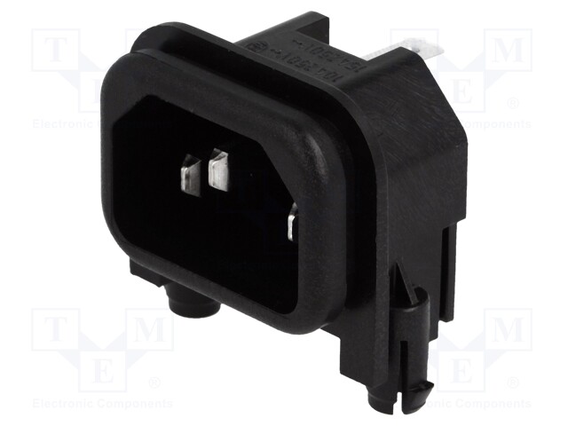 Connector: AC supply; socket; male; 10A; 250VAC; IEC 60320; max.2mm