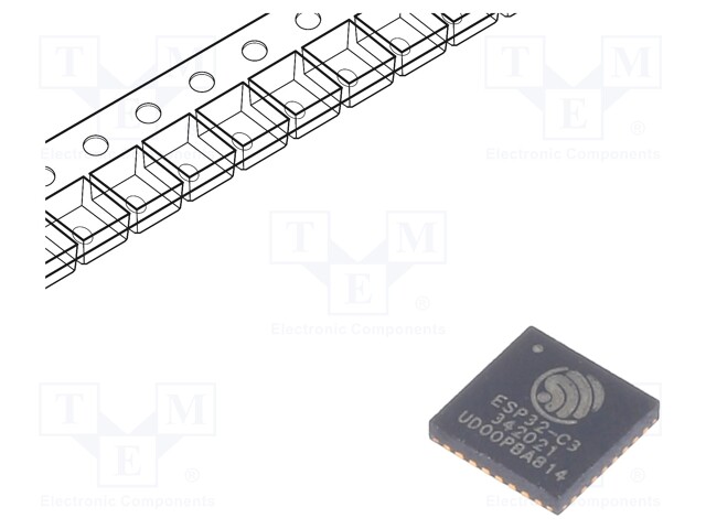 IC: SoC; Bluetooth Low Energy,WiFi; FTP,HTTP,IPv4,TCP,UDP; SMD