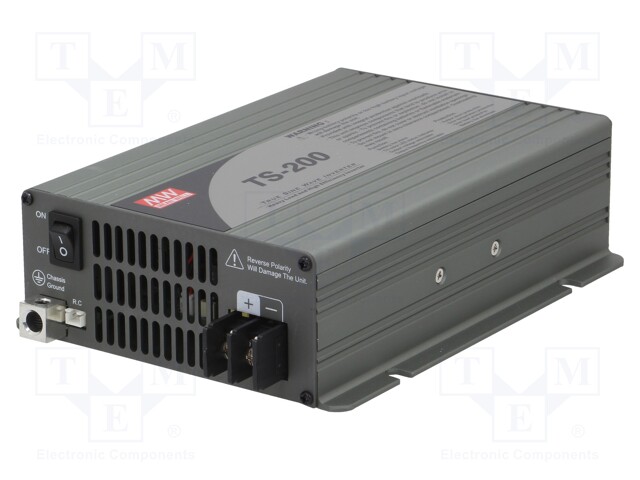 Converter: dc/ac; 200W; Uout: 230VAC; 10.5÷15VDC; 205x158x59mm