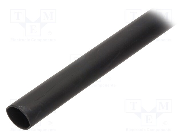 Heat shrink sleeve; glued; 3.1: 1; 19mm; L: 1m; black; -55÷110°C