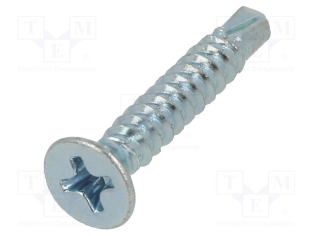 Screw; for metal; 3,5x22; Head: countersunk; Phillips; zinc