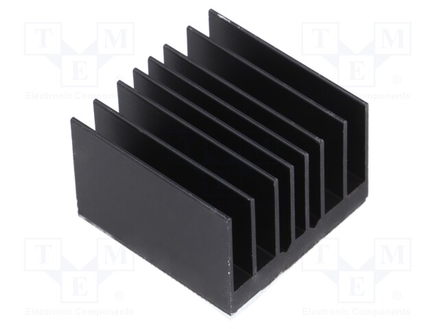 Heatsink: extruded; grilled; black; L: 30mm; W: 30mm; H: 19.5mm