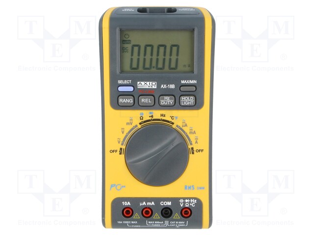 Digital multimeter; LCD (6000) 14mm,with a backlit; 3x/s