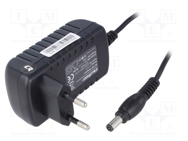 Power supply: switched-mode; 9VDC; 2.1A; Out: 5,5/2,5; 19W