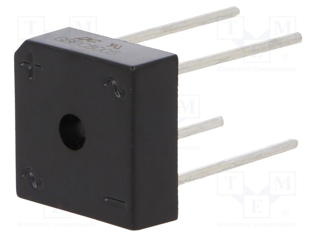 Single-phase bridge rectifier; Urmax: 50V; If: 8A; Ifsm: 175A; THT