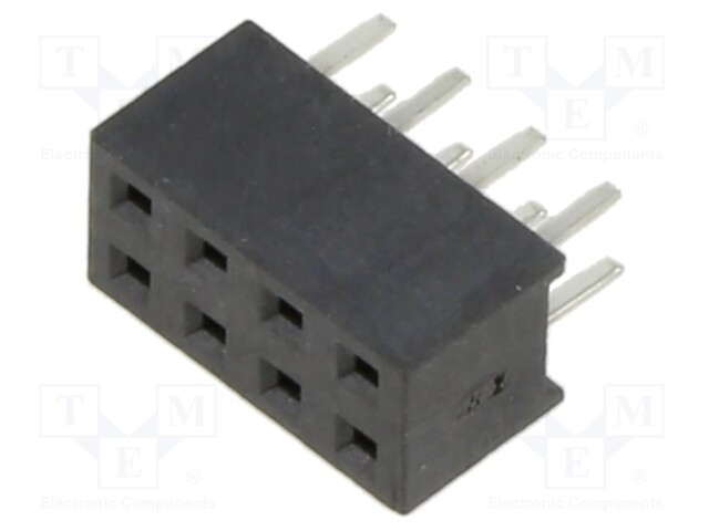 PCB Receptacle, Board-to-Board, 2 mm, 2 Rows, 8 Contacts, Through Hole Mount, M22 Series