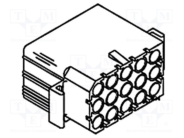 Socket,plug; Connector: wire-wire/PCB; Standard .093"; PIN: 15