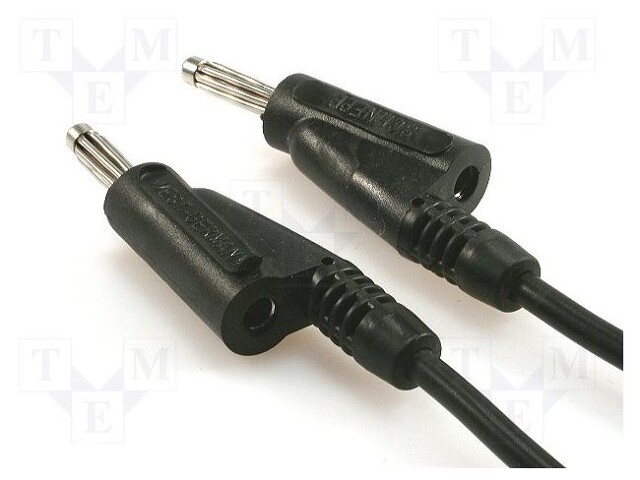 Test lead; PVC; 1.5m; black; 20A; 60VDC; Cond.cross sec: 1mm2