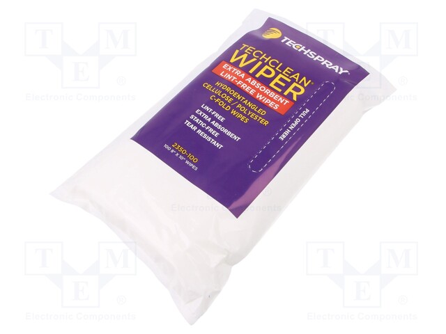 Wipe: cloth; 100pcs; 23x23mm; cleaning