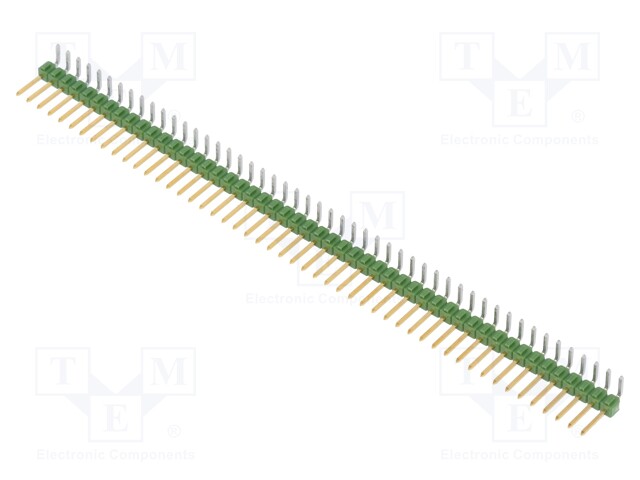 Pin header; pin strips; male; PIN: 50; angled 90°; 2.54mm; THT; 1x50