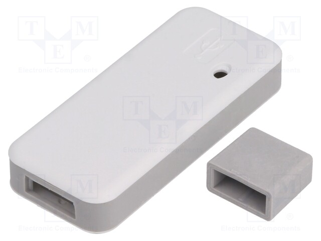 Enclosure: for USB; X: 25mm; Y: 58mm; Z: 10mm; TEK-BERRY; light grey