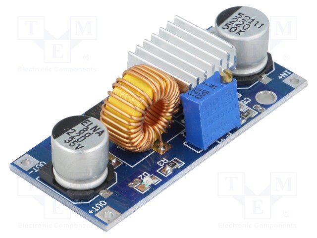 Converter: step down; Uout: 1.25÷36V; Uin: 4÷38V; 5A; 80÷96%