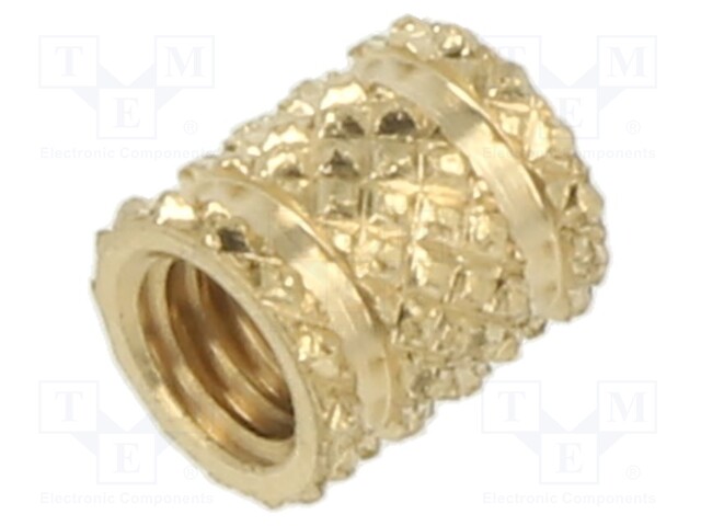 Threaded insert; brass; M3; BN: 37868; L: 4.72mm; HiMOULD®