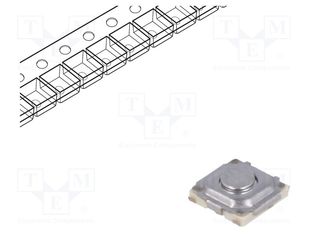 Microswitch TACT; SPST; Pos: 2; 0.02A/15VDC; SMT; none; 2.6N; 1.5mm