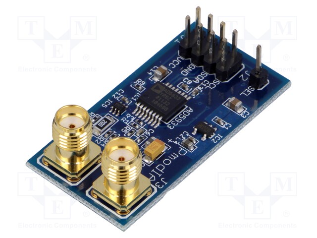 Pmod module; impedance meter; I2C; AD5933; Pmod connector,SMA x2