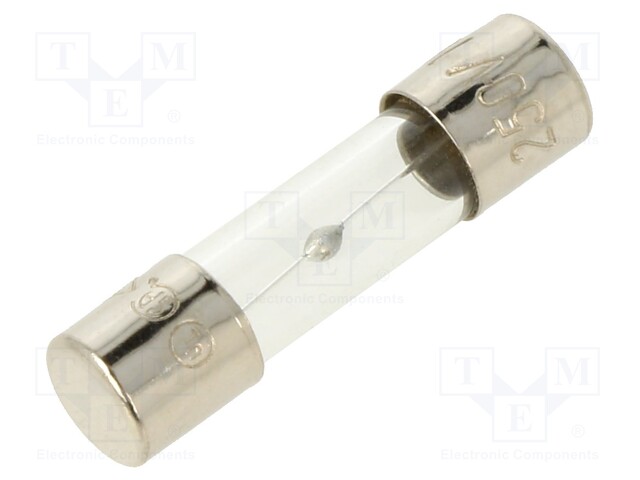 Fuse: fuse; 10A; 250VAC; glass; 20x5.2mm; brass; bulk; nickel plated