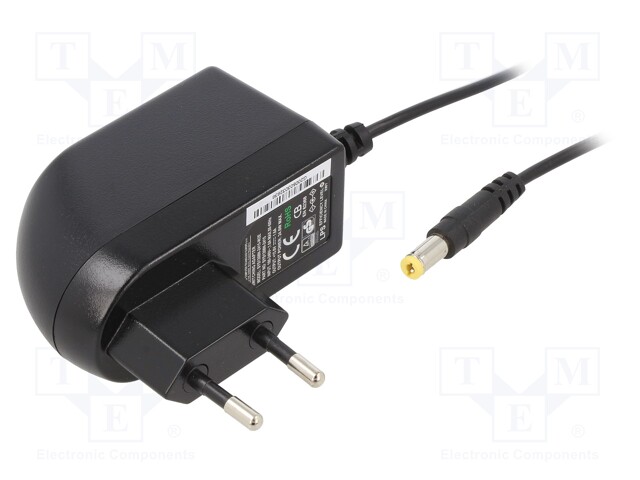 Power supply: switched-mode; volatage source; 15VDC; 1.6A; 24W