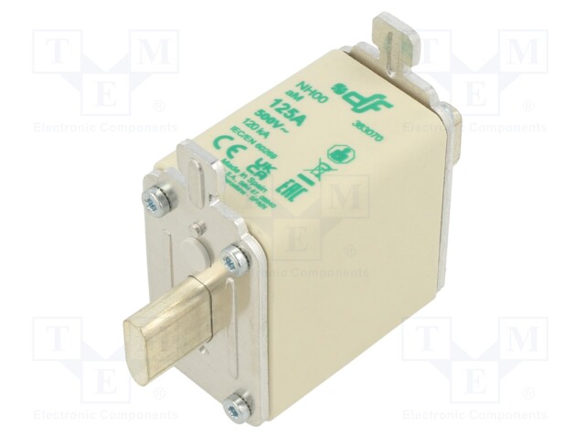 Fuse: fuse; aM; 125A; 500VAC; NH00