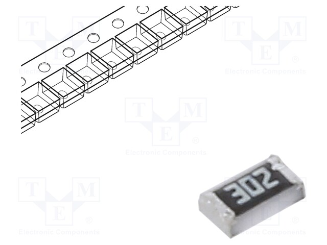 SMD Chip Resistor, 3 kohm, ± 0.1%, 100 mW, 0603 [1608 Metric], Metal Film (Thin Film)