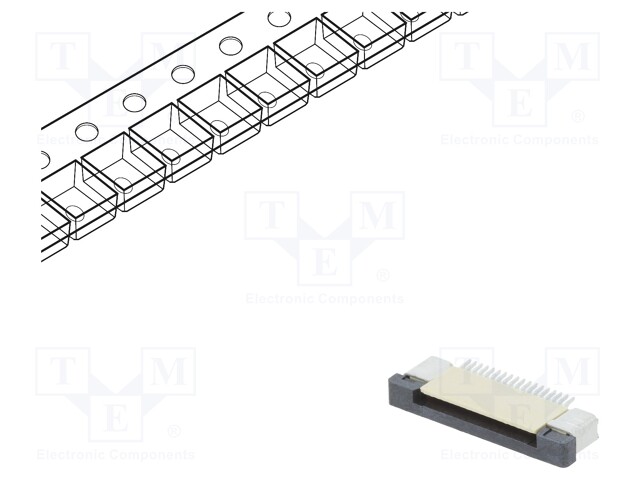 Connector: FFC (FPC); horizontal; PIN: 18; ZIF; SMT; 500mA; tinned