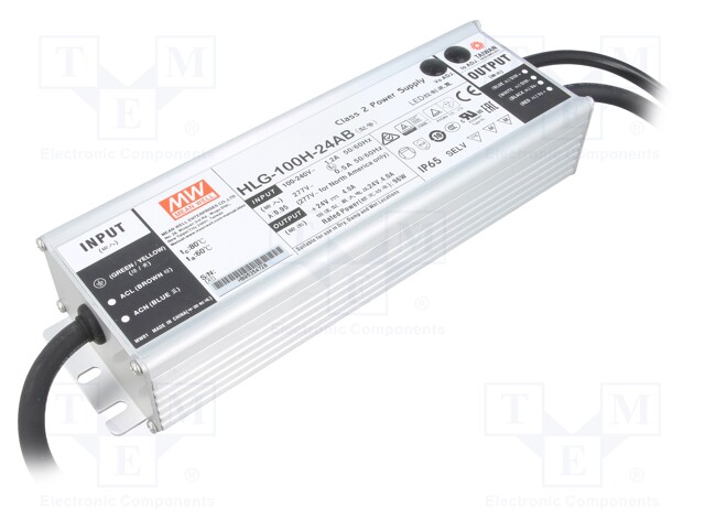 Power supply: switched-mode; LED; 96W; 24VDC; 22÷27VDC; 2.5÷4A