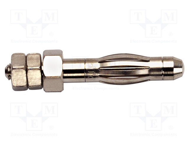 Plug; 4mm banana; 36A; 5kVDC; non-insulated; Mounting: screw,M3