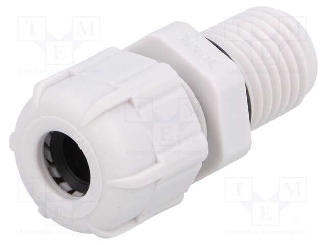 Cable gland; with long thread; M12; IP68; Mat: polyamide; grey