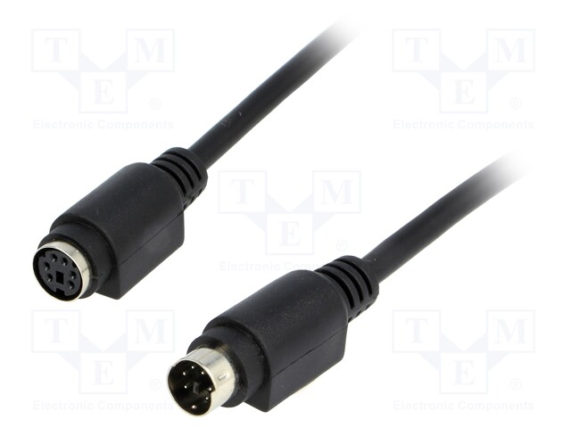 Cable; PS/2 socket,PS/2 plug; 3m; black; connection 1: 1