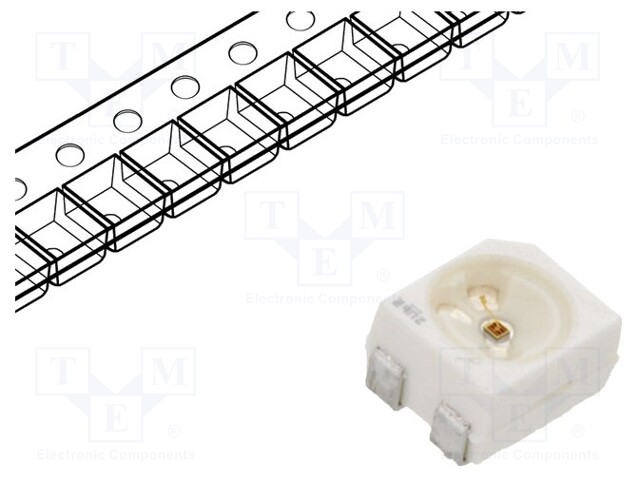 LED; SMD; 3030,PLCC4; red; 900÷2240mcd; 3x3x2.85mm; 120°; 1.9÷2.5V