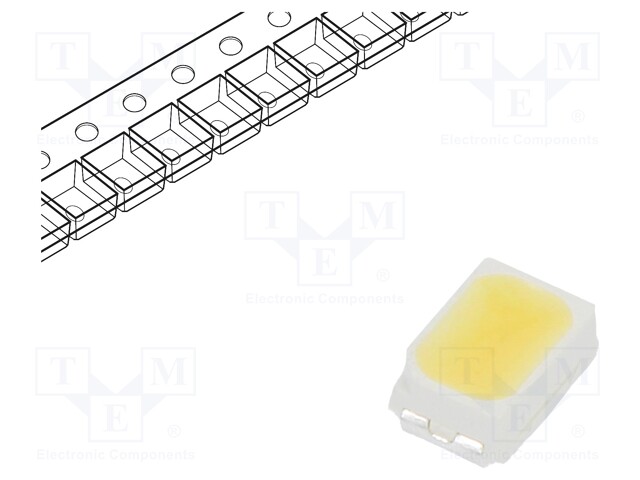 LED; SMD; 3020,PLCC2; white cold; 2550÷3500mcd; 5550-6040K; 90