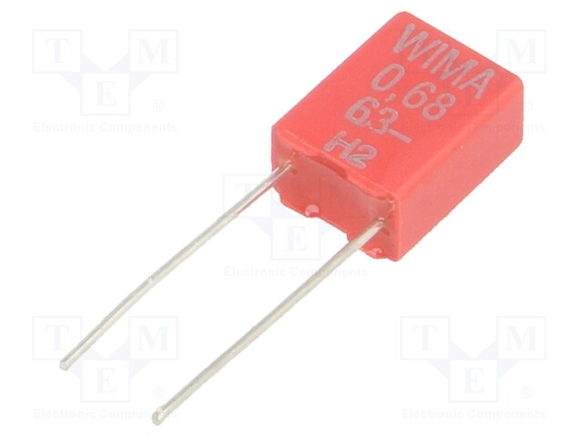 Capacitor: polyester; 680nF; 40VAC; 63VDC; Pitch: 5mm; ±5%