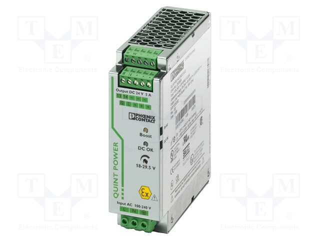 Power supply: switched-mode; Mounting: DIN; IP20