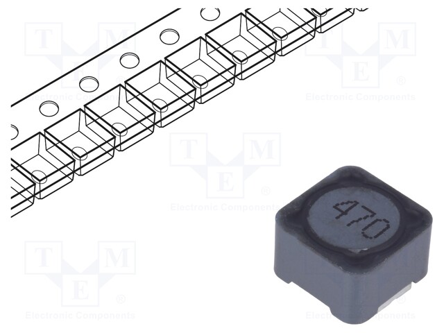 Inductor: wire; SMD; 47uH; 2.5A; 100mΩ; 12x12x8mm; ±20%; -40÷125°C