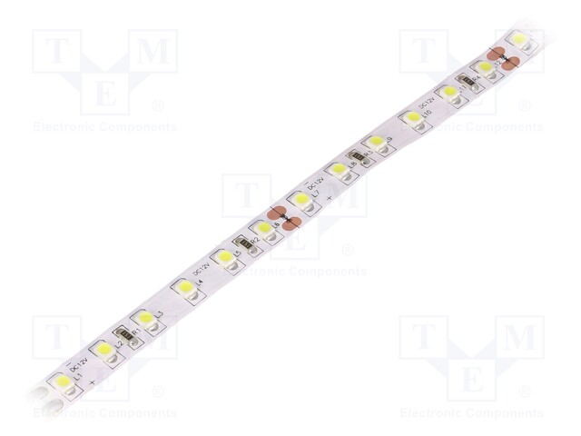 LED tape; white cold; LED/m: 96; SMD; 3528; 12V; W: 8mm; 120°; D: 2.5mm