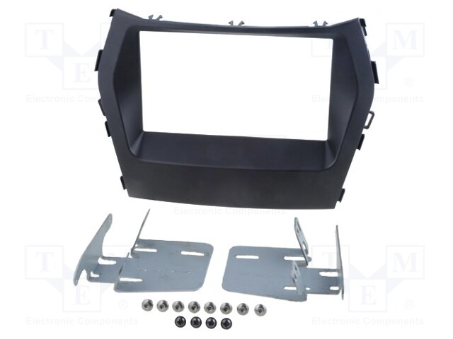 Radio mounting frame; Hyundai; 2 DIN; black