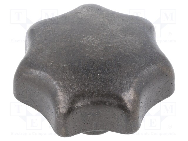 Knob; blind,with internal thread; Dia: 63mm; M12; cast iron