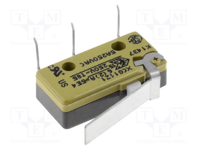 Microswitch SNAP ACTION; with lever; SPDT; 5A/250VAC; ON-(ON)