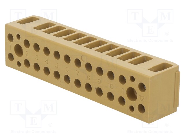 Terminal block; screw terminal; ways: 12; for cable; 4mm2; 275V